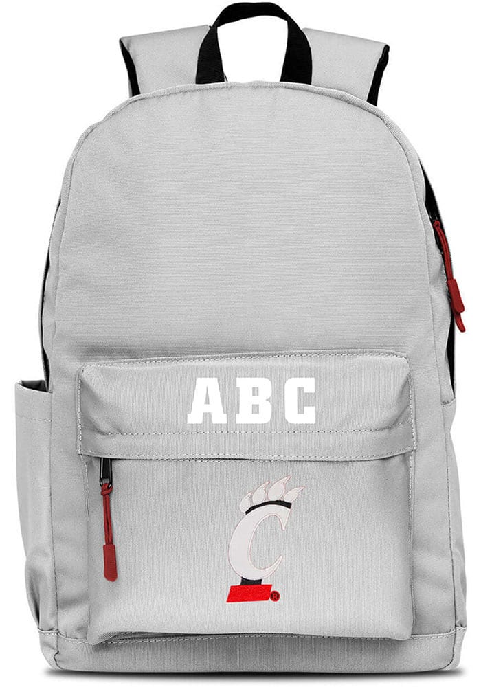 Cincinnati Bearcats Grey Personalized Monogram Campus Backpack