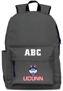 UConn Huskies Grey Personalized Monogram Campus Backpack