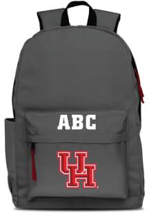 Houston Cougars Grey Personalized Monogram Campus Backpack