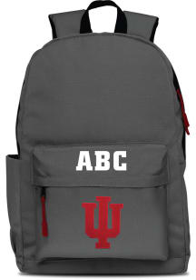 Indiana Hoosiers Grey Personalized Monogram Campus Backpack