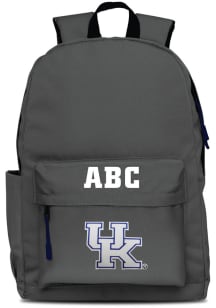 Kentucky Wildcats Grey Personalized Monogram Campus Backpack