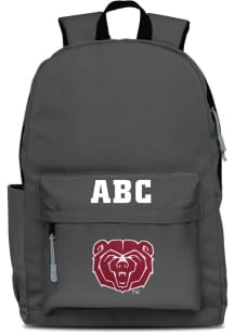 Missouri State Bears Grey Personalized Monogram Campus Backpack