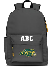 North Dakota State Bison Grey Personalized Monogram Campus Backpack