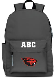 Oregon State Beavers Grey Personalized Monogram Campus Backpack