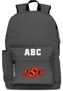 Oklahoma State Cowboys Grey Personalized Monogram Campus Backpack