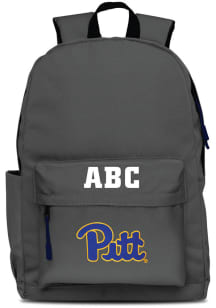 Pitt Panthers Grey Personalized Monogram Campus Backpack