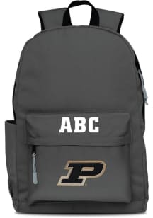 Purdue Boilermakers Grey Personalized Monogram Campus Backpack