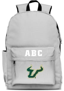 South Florida Bulls Grey Personalized Monogram Campus Backpack