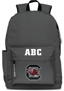 South Carolina Gamecocks Grey Personalized Monogram Campus Backpack