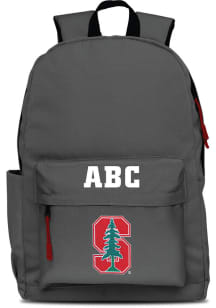 Stanford Cardinal Grey Personalized Monogram Campus Backpack