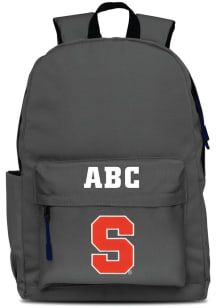 Syracuse Orange Grey Personalized Monogram Campus Backpack