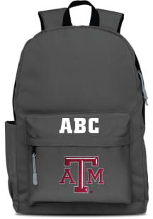 Texas A&amp;M Aggies Grey Personalized Monogram Campus Backpack