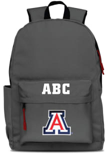 Arizona Wildcats Grey Personalized Monogram Campus Backpack