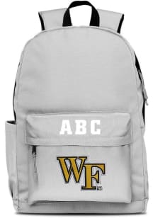 Wake Forest Demon Deacons Grey Personalized Monogram Campus Backpack