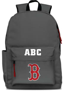 Boston Red Sox Grey Personalized Monogram Campus Backpack