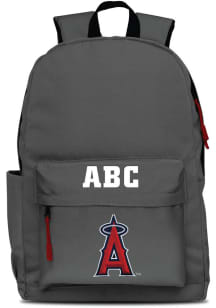 Los Angeles Angels Grey Personalized Monogram Campus Backpack