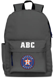 Houston Astros Grey Personalized Monogram Campus Backpack