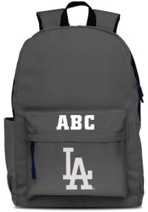 Los Angeles Dodgers Grey Personalized Monogram Campus Backpack