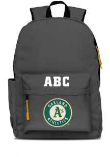 Oakland Athletics Grey Personalized Monogram Campus Backpack