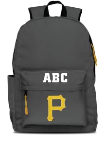 Pittsburgh Pirates Grey Personalized Monogram Campus Backpack