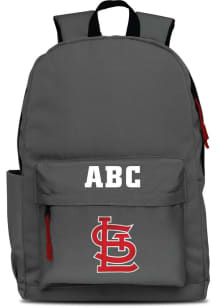 St Louis Cardinals Grey Personalized Monogram Campus Backpack