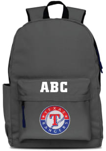 Texas Rangers Grey Personalized Monogram Campus Backpack