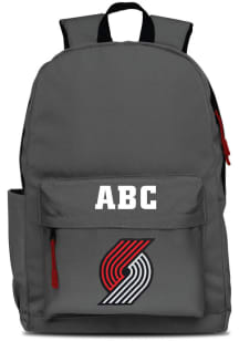 Portland Trail Blazers Grey Personalized Monogram Campus Backpack