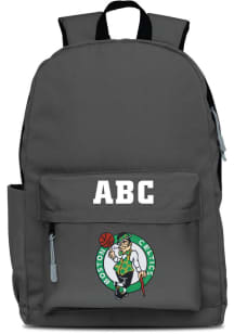 Boston Celtics Grey Personalized Monogram Campus Backpack