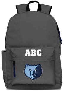 Memphis Grizzlies Grey Personalized Monogram Campus Backpack