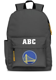 Golden State Warriors Grey Personalized Monogram Campus Backpack
