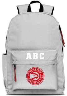 Atlanta Hawks Grey Personalized Monogram Campus Backpack