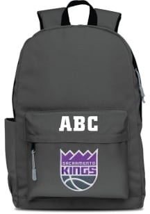 Sacramento Kings Grey Personalized Monogram Campus Backpack