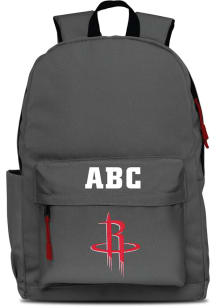 Houston Rockets Grey Personalized Monogram Campus Backpack