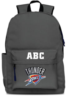 Oklahoma City Thunder Grey Personalized Monogram Campus Backpack
