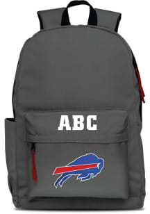 Buffalo Bills Grey Personalized Monogram Campus Backpack