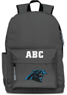 Carolina Panthers Grey Personalized Monogram Campus Backpack