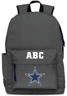 Dallas Cowboys Grey Personalized Monogram Campus Backpack