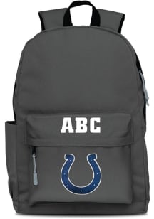 Indianapolis Colts Grey Personalized Monogram Campus Backpack
