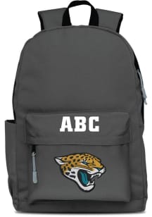 Jacksonville Jaguars Grey Personalized Monogram Campus Backpack