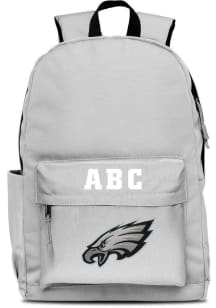 Philadelphia Eagles Grey Personalized Monogram Campus Backpack