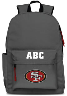 San Francisco 49ers Grey Personalized Monogram Campus Backpack