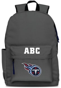 Tennessee Titans Grey Personalized Monogram Campus Backpack
