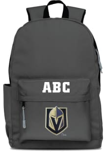 Vegas Golden Knights Grey Personalized Monogram Campus Backpack