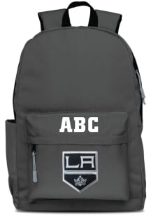 Los Angeles Kings Grey Personalized Monogram Campus Backpack