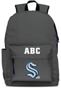Seattle Kraken Grey Personalized Monogram Campus Backpack