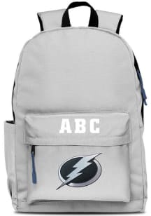 Tampa Bay Lightning Grey Personalized Monogram Campus Backpack