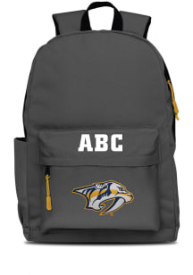 Nashville Predators Grey Personalized Monogram Campus Backpack