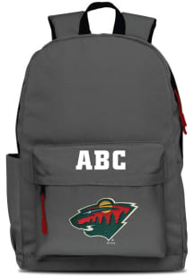 Minnesota Wild Grey Personalized Monogram Campus Backpack