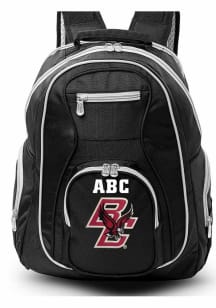 Boston College Eagles Black Personalized Monogram Premium Backpack