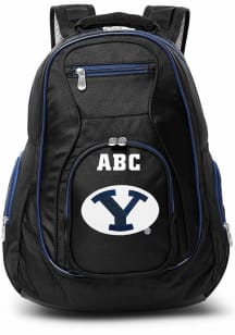 BYU Cougars Black Personalized Monogram Premium Backpack